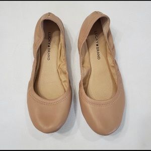 Lucky Brand tan leather Emmie ballet flats